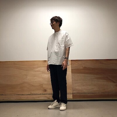 紳士 涼感ヘンリーネック半袖布帛Tシャツ | 無印良品